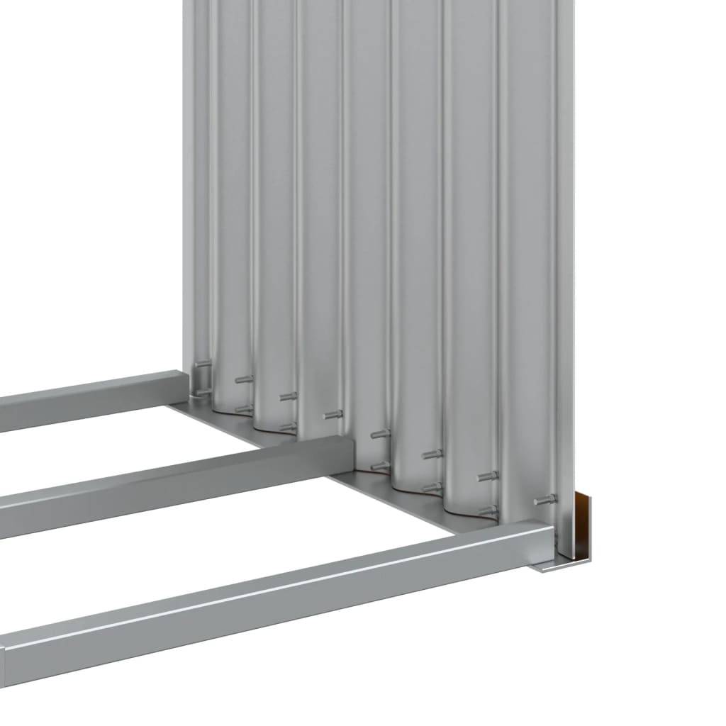 Range-bûches extérieur acier galvanisé Aspect Bois 120x45x210 cm – ComfortXL Outdoor Living - Image 8