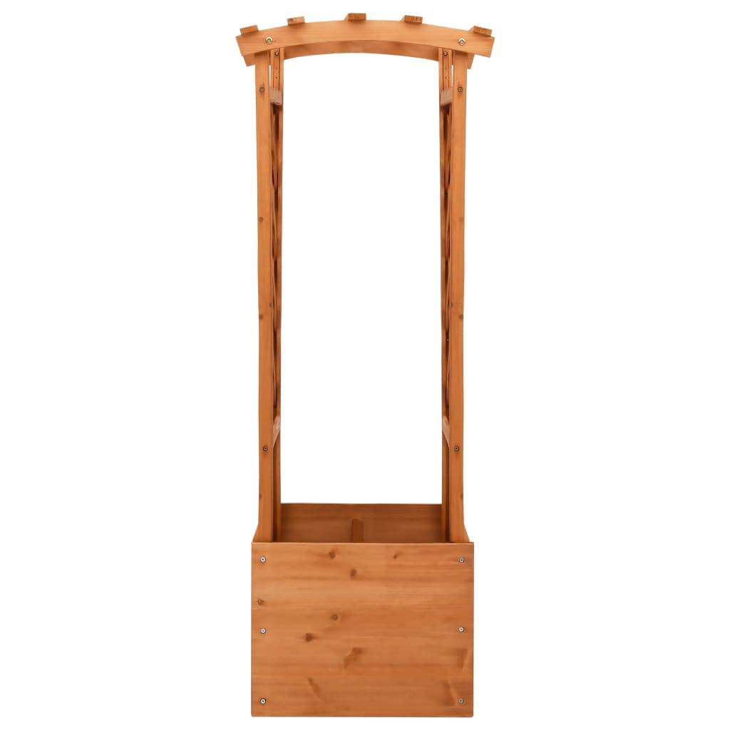 Maison Chic - Jardinière - Pot De Fleurs à treillis avec arche 49x39x130 cm Bois de sapin - Imagen 1