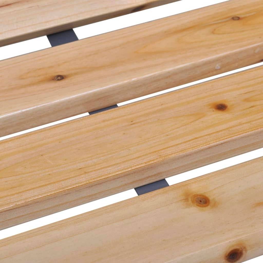 Helloshop26 - Banc de jardin meuble de patio d'extérieur terrasse 120 x 62 x 82 cm bois et fer - Imagen 4