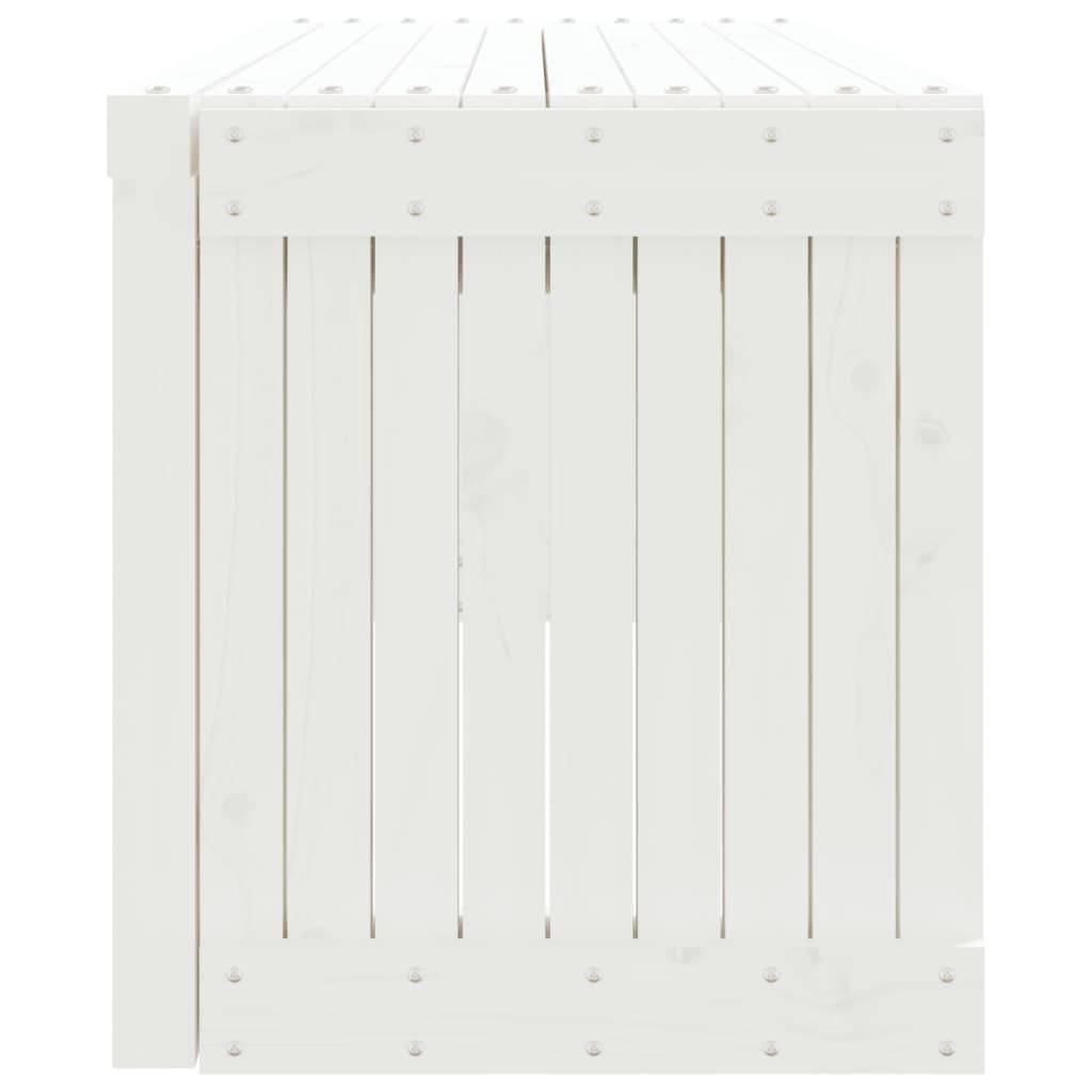 Maison Chic - Banc de jardin - Banc d'extérieur - Banquette extensible blanc 212,5x40,5x45cm bois massif pin - Imagen 6