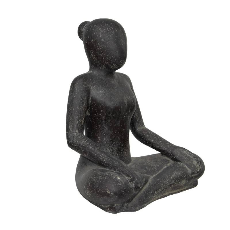 Jardinex - Statue jardin femme yoga - Gris - Jardinex - Image 4