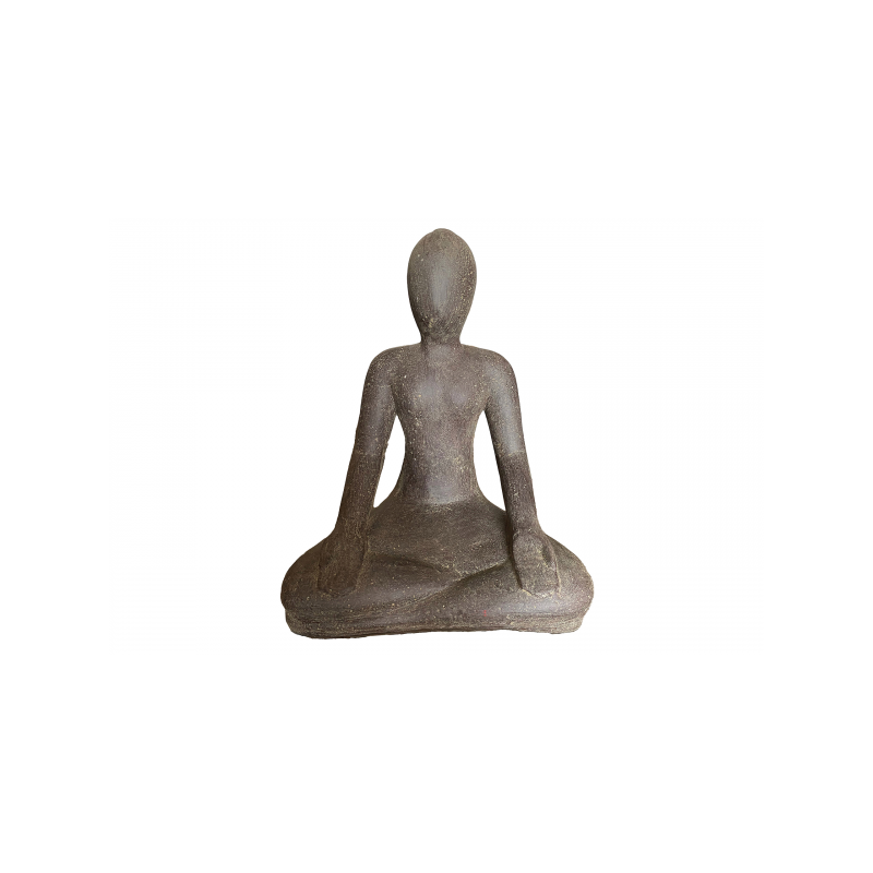 Jardinex - Statue jardin femme yoga - Gris  - Jardinex - Imagen 1