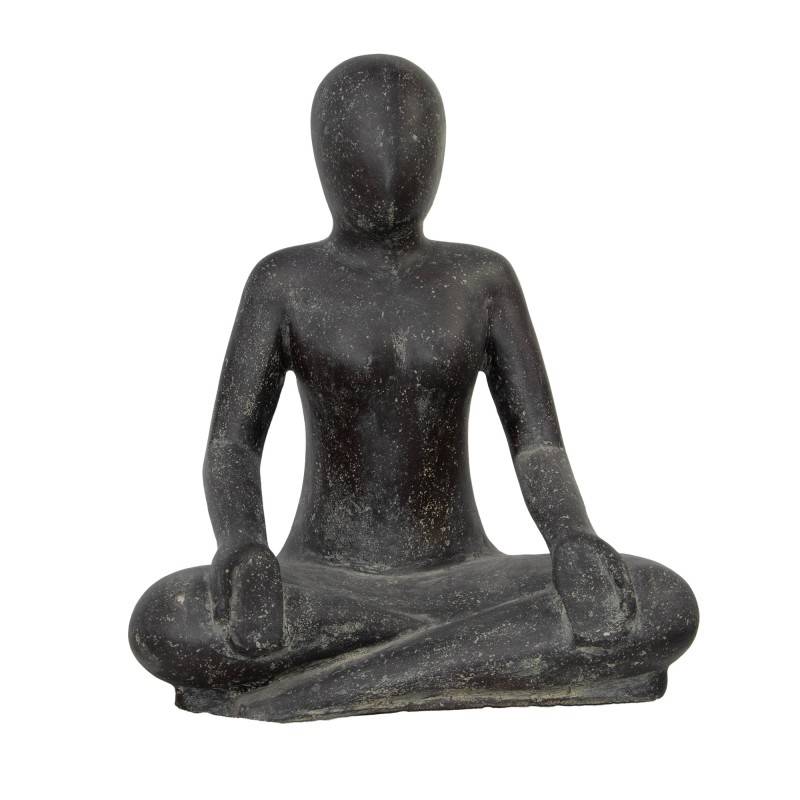Jardinex - Statue jardin femme yoga - Gris - Jardinex - Image 3