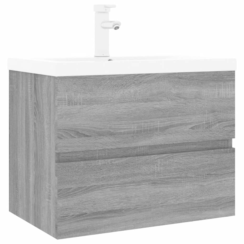 Vidaxl - Meuble lavabo avec bassin intégré Sonoma gris Bois d'ingénierie - vidaXL - Imagen 1