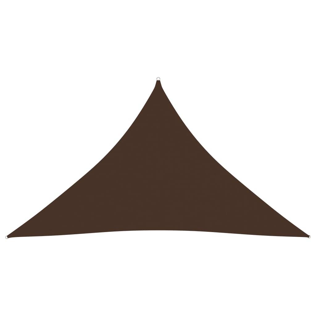 Helloshop26 - Voile toile d'ombrage parasol tissu oxford triangulaire 3,5 x 3,5 x 4,9 m marron - Imagen 1