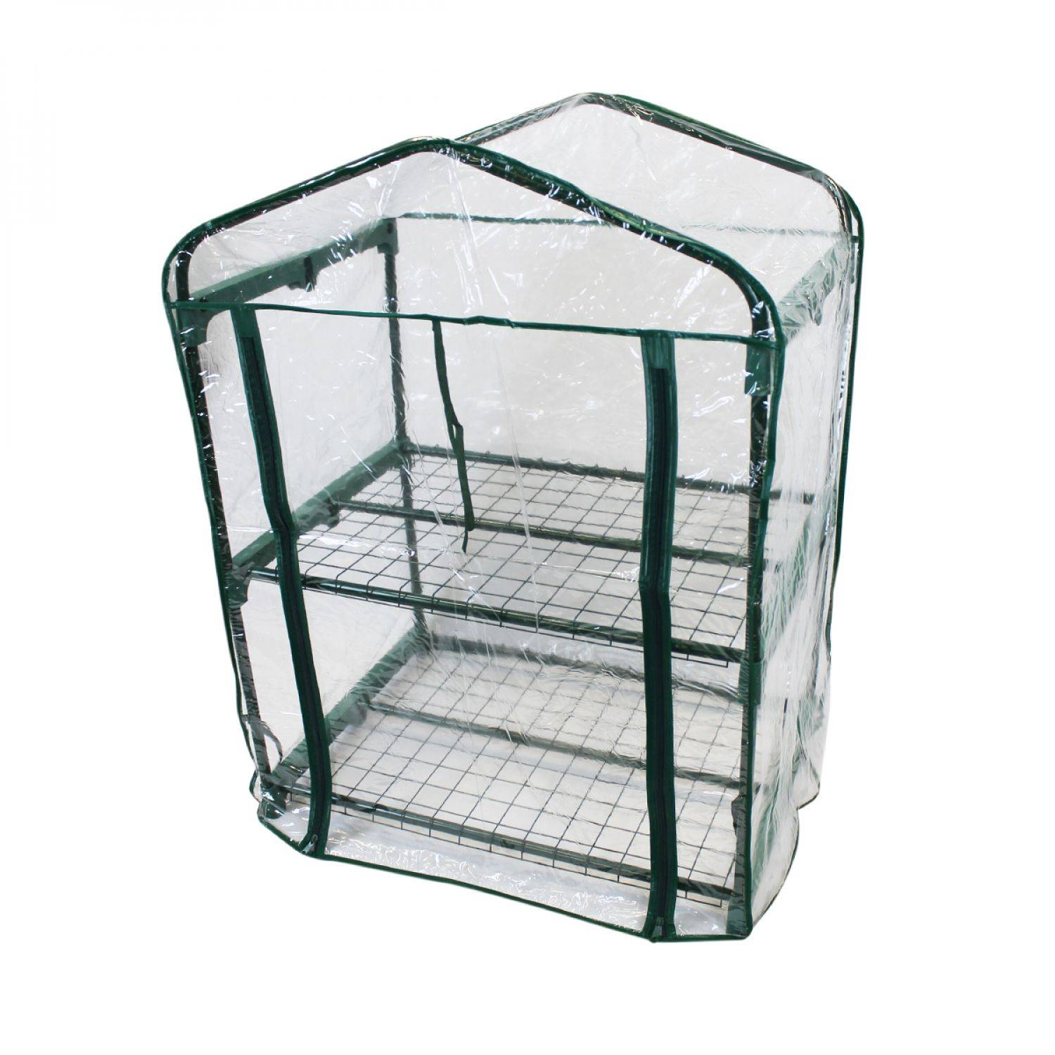 Linxor - Serre de jardin 2 étagères 69 x 49 x 90 cm transparente en plastique PVC - Linxor - Imagen 3
