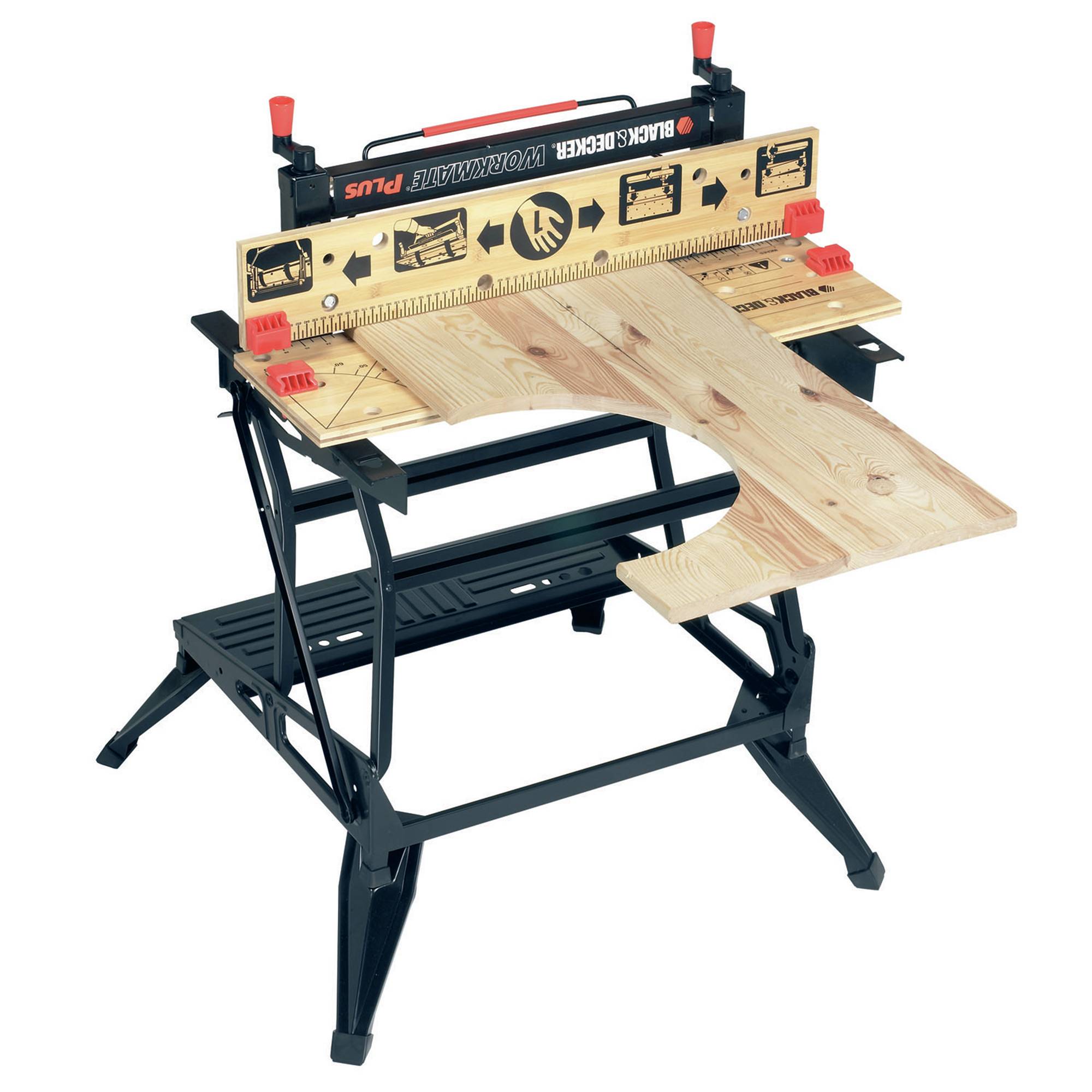 Etabli-étau pliable grand format - Plan de travail : 740 x 541 mm - 2 hauteurs - Charges maximales : 250 kg - Image 3
