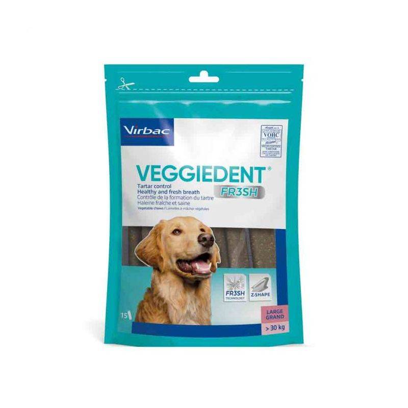 VeggieDent Fresh Virbac : Lamelles dentaires anti-plaque Chiens < 5 kg - XS - 1 Sachet de 15 lamelles - Imagen 4