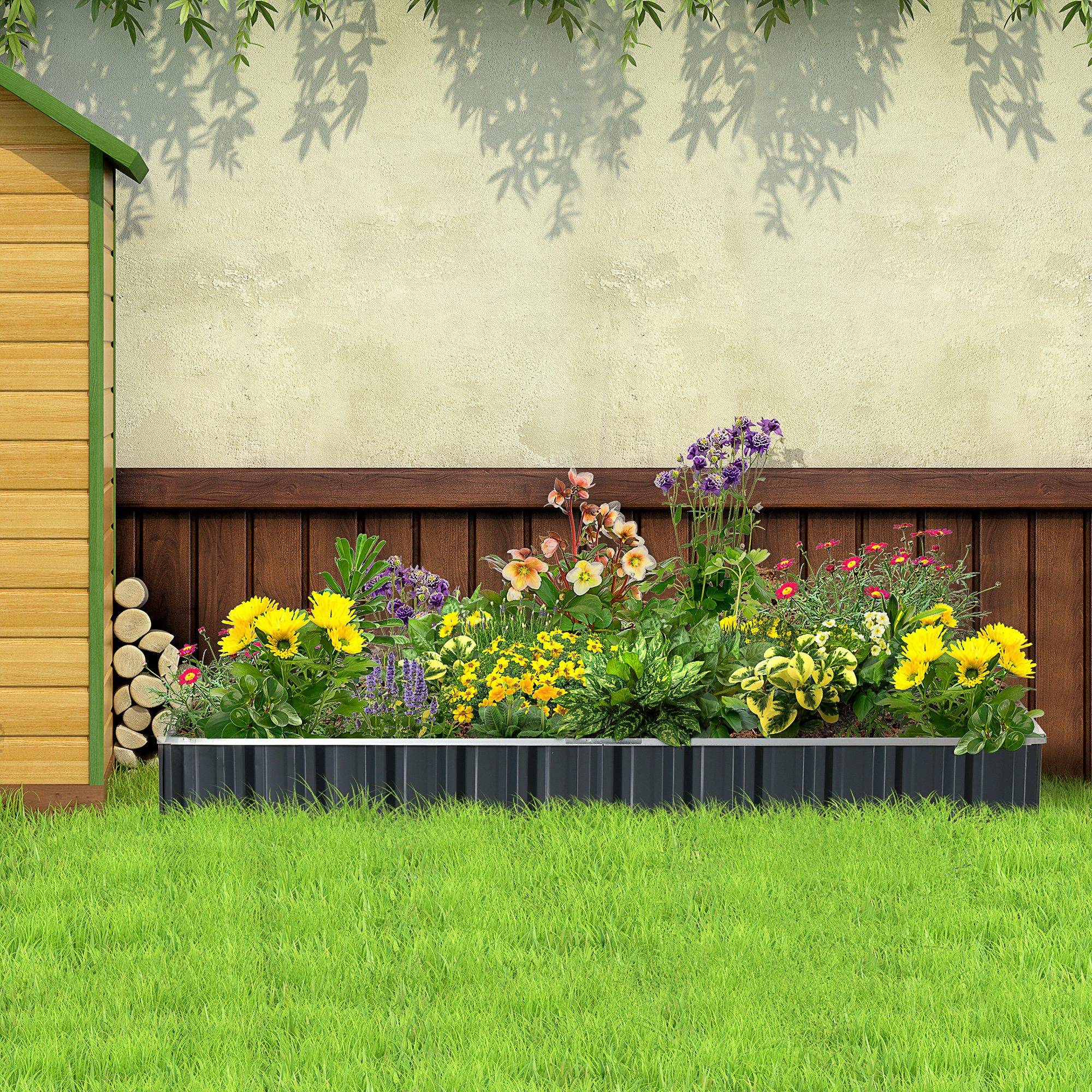 PANGIVO - Carré potager acier anthracite 258 x 90 x 30 cm - PANGIVO - Image 3