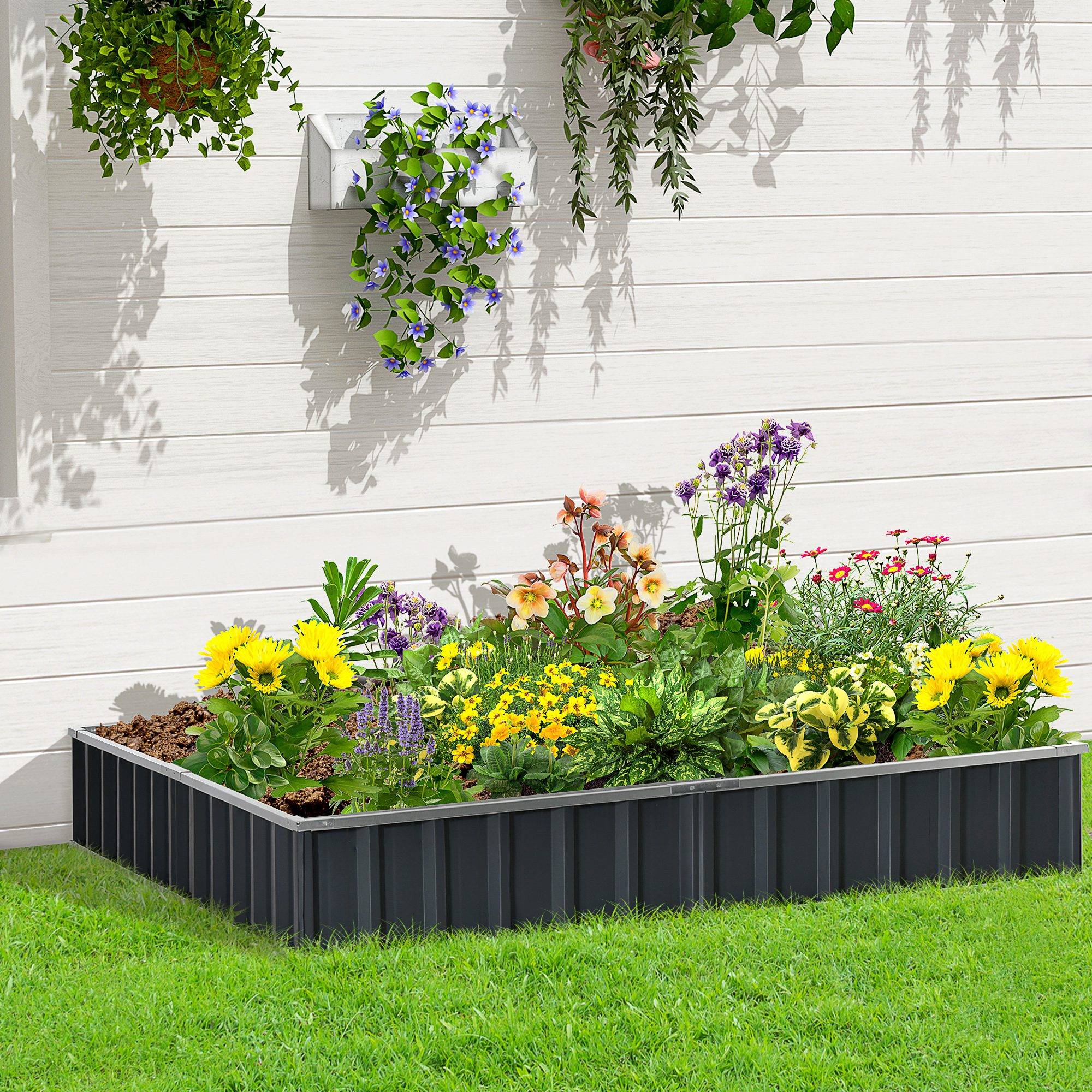 PANGIVO - Carré potager acier anthracite 258 x 90 x 30 cm - PANGIVO - Image 4