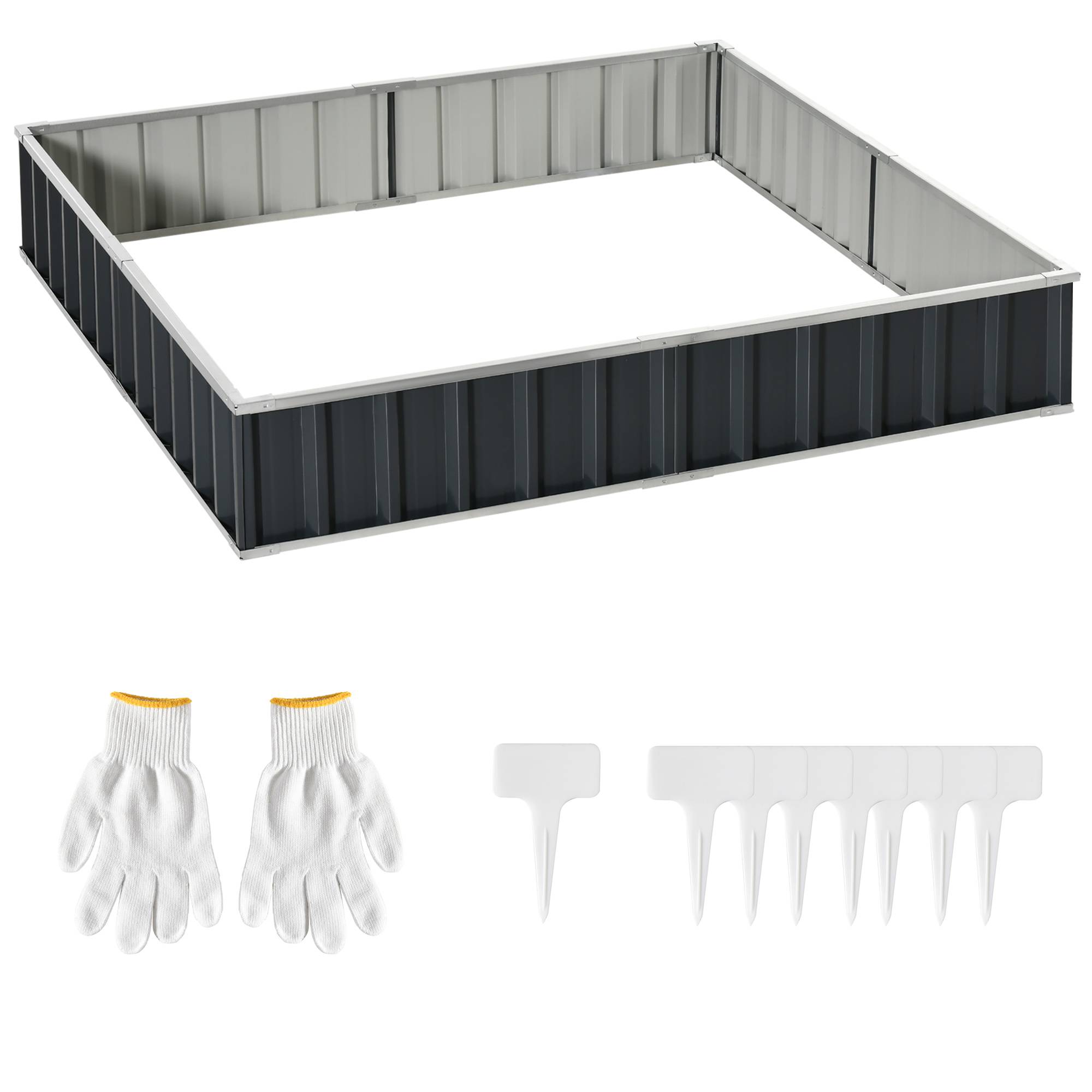 PANGIVO - Carré potager acier anthracite 258 x 90 x 30 cm - PANGIVO - Image 1