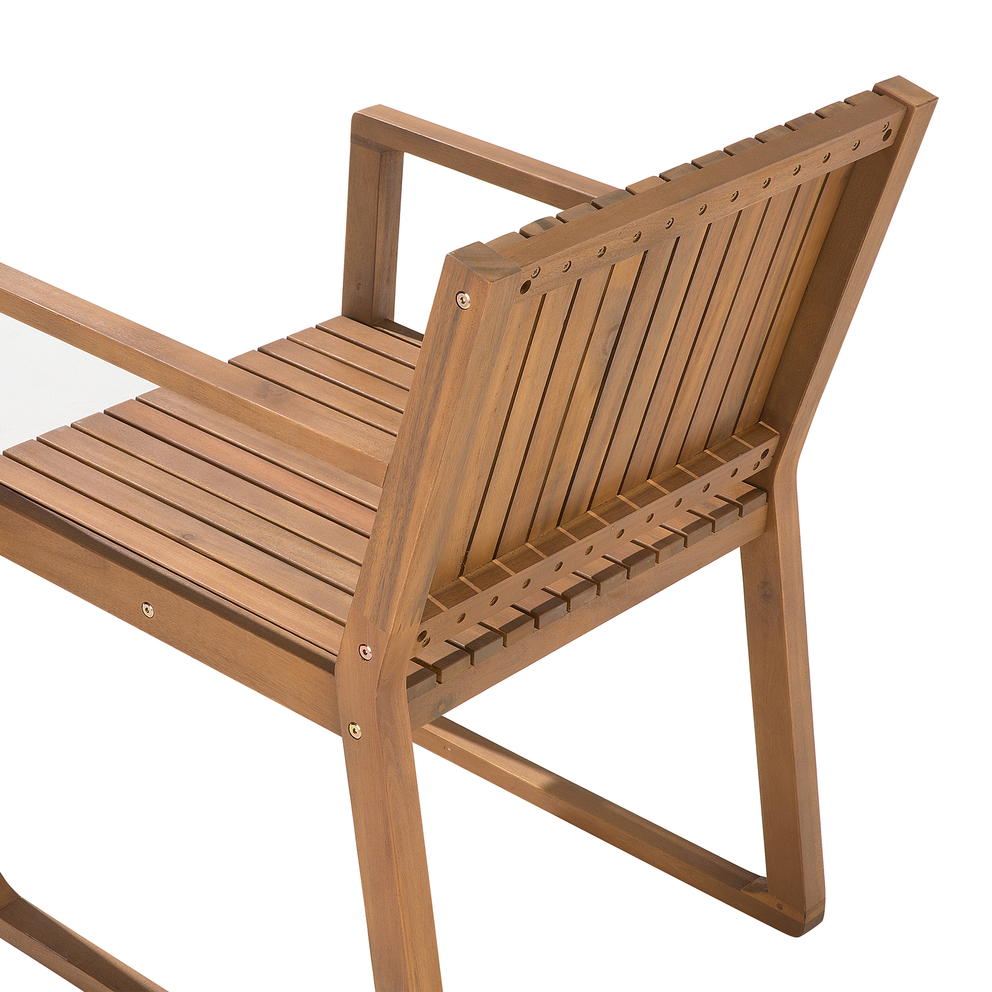 Beliani - Ensemble de Jardin composé d'une Table 180 x 90 cm et de 8 Chaises en Bois d'Accacia avec Coussins d'Assise Verts motif Feuilles Beliani - Imagen 8