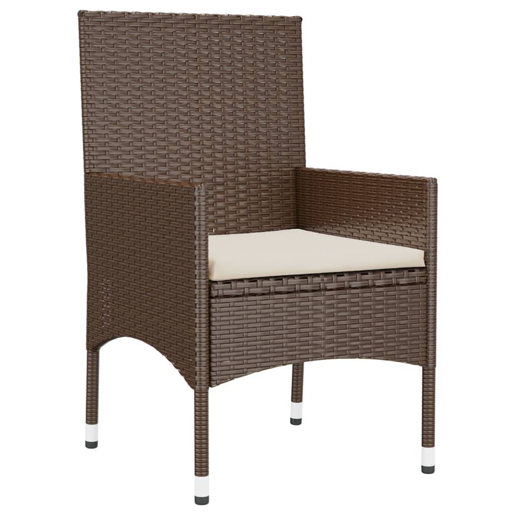 Helloshop26 - Salon de jardin meuble d'extérieur ensemble de mobilier 6 pièces avec coussins marron résine tressée - Imagen 7