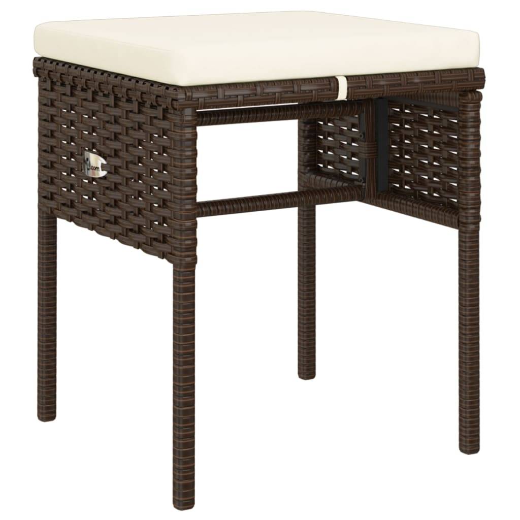 Helloshop26 - Salon de jardin meuble d'extérieur ensemble de mobilier 6 pièces avec coussins marron résine tressée - Imagen 5