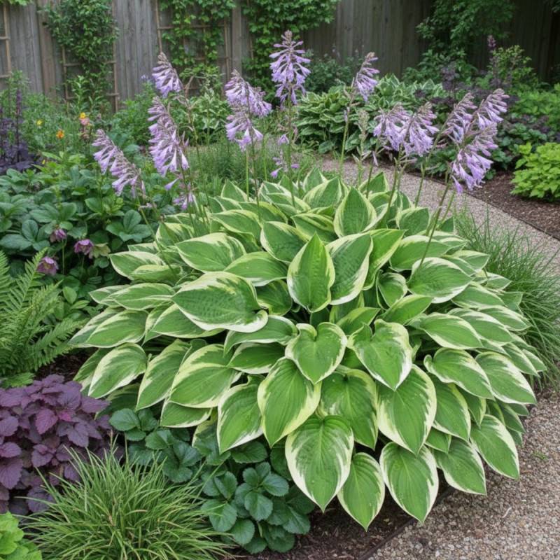 Hosta Wide Brim à fleurs Bleue/Violette - feuillage Caduc - Godet - 5/20 cm - Imagen 1