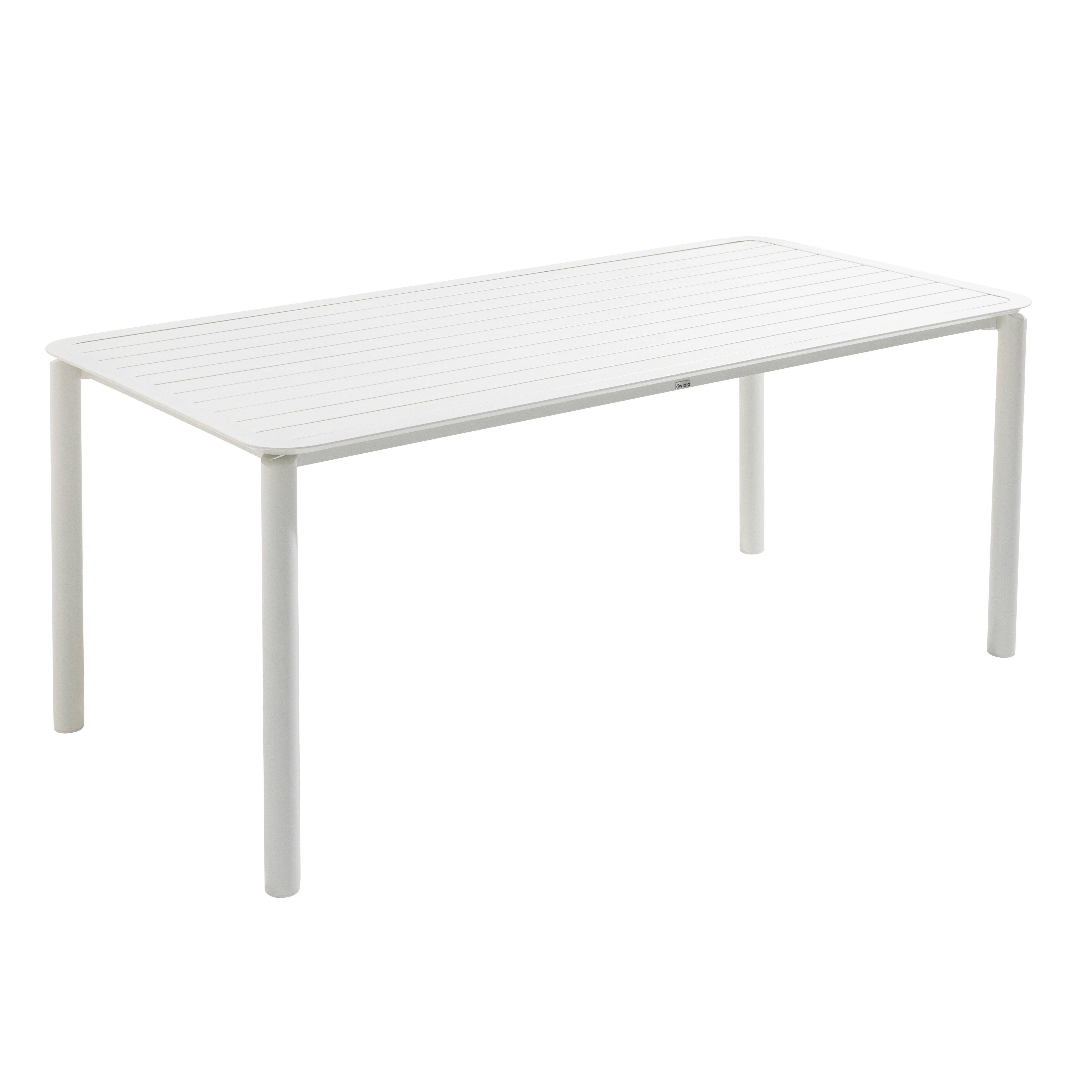 Oviala - Ensemble table de jardin et 8 chaises blanc Almada - Oviala - Imagen 3