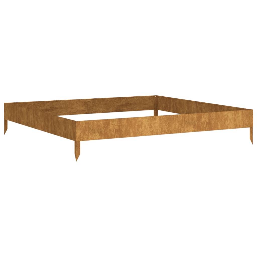ComfortXL - Carré potager acier Corten pour jardin 100x100x18,5 cm – ComfortXL Outdoor Living - Image 2