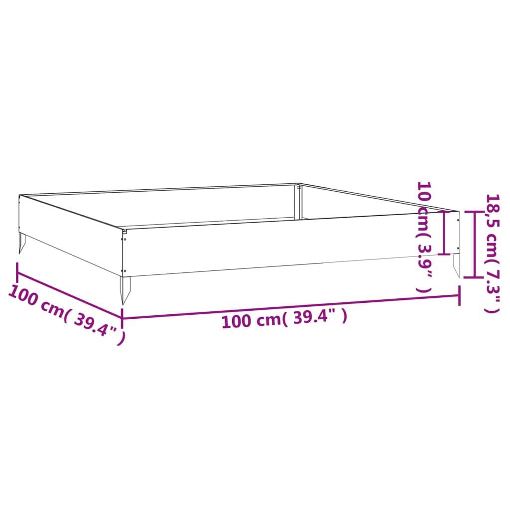 ComfortXL - Carré potager acier Corten pour jardin 100x100x18,5 cm – ComfortXL Outdoor Living - Image 8