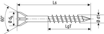 Vis SPAX Floor WIROX Torx - Ø3.5 x 35 mm - Tête fraisée - Filetage Partiel Boite de 500 - 35703503203011 - Imagen 1