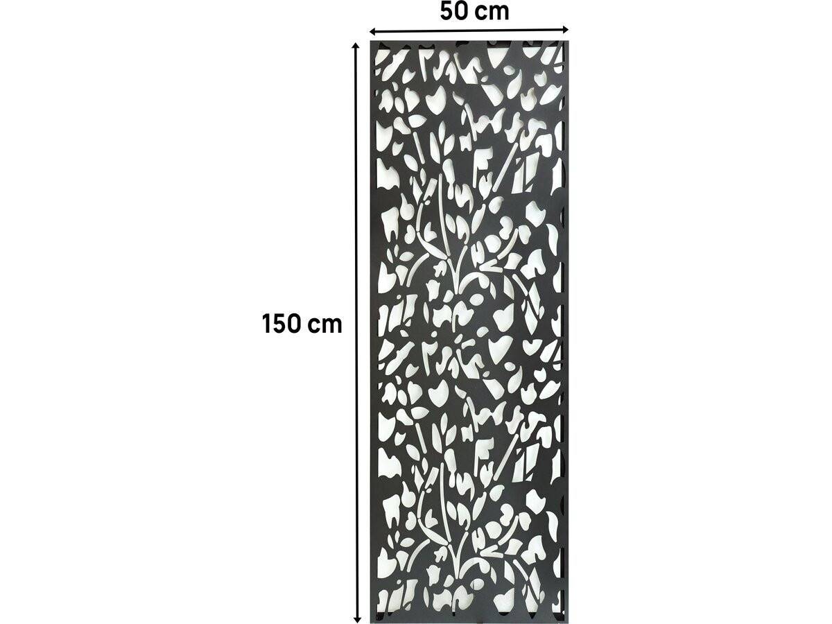 Habitat Et Jardin - Clôture Décorative En Métal "flower" 50 X 150 Cm - Anthracite -habitat Et Jardin - Imagen 3
