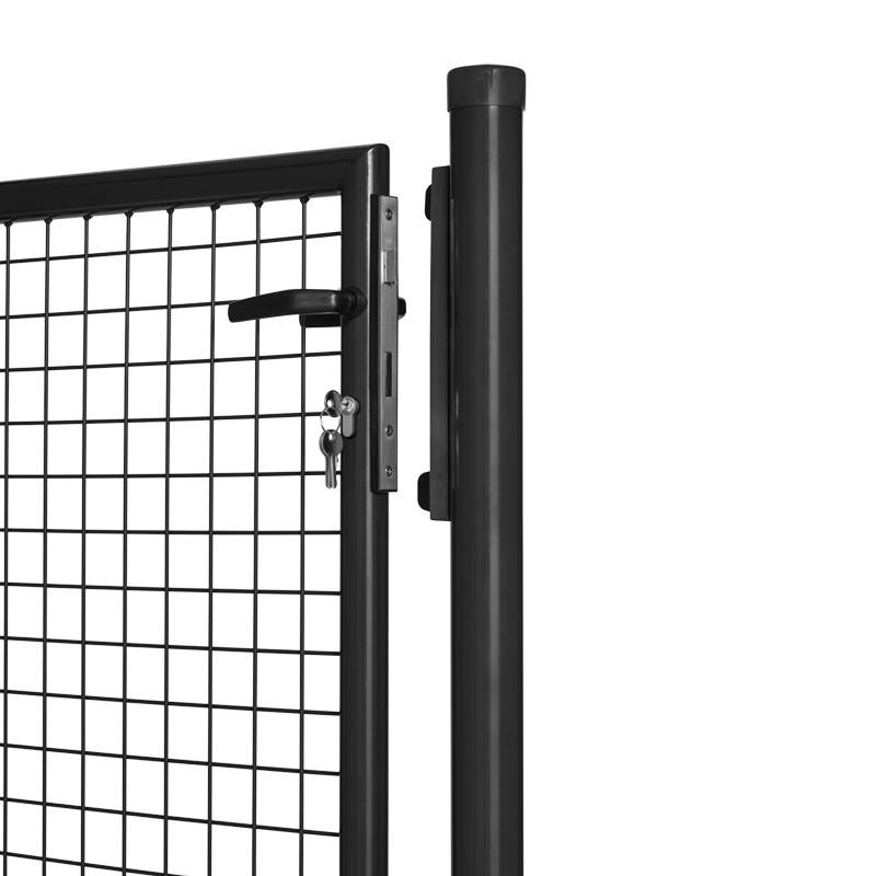 Portillon grillagé en acier galvanisé maille 50 x 50 passage L 1m x H1m00 Noir - Easy Clôture - Imagen 2