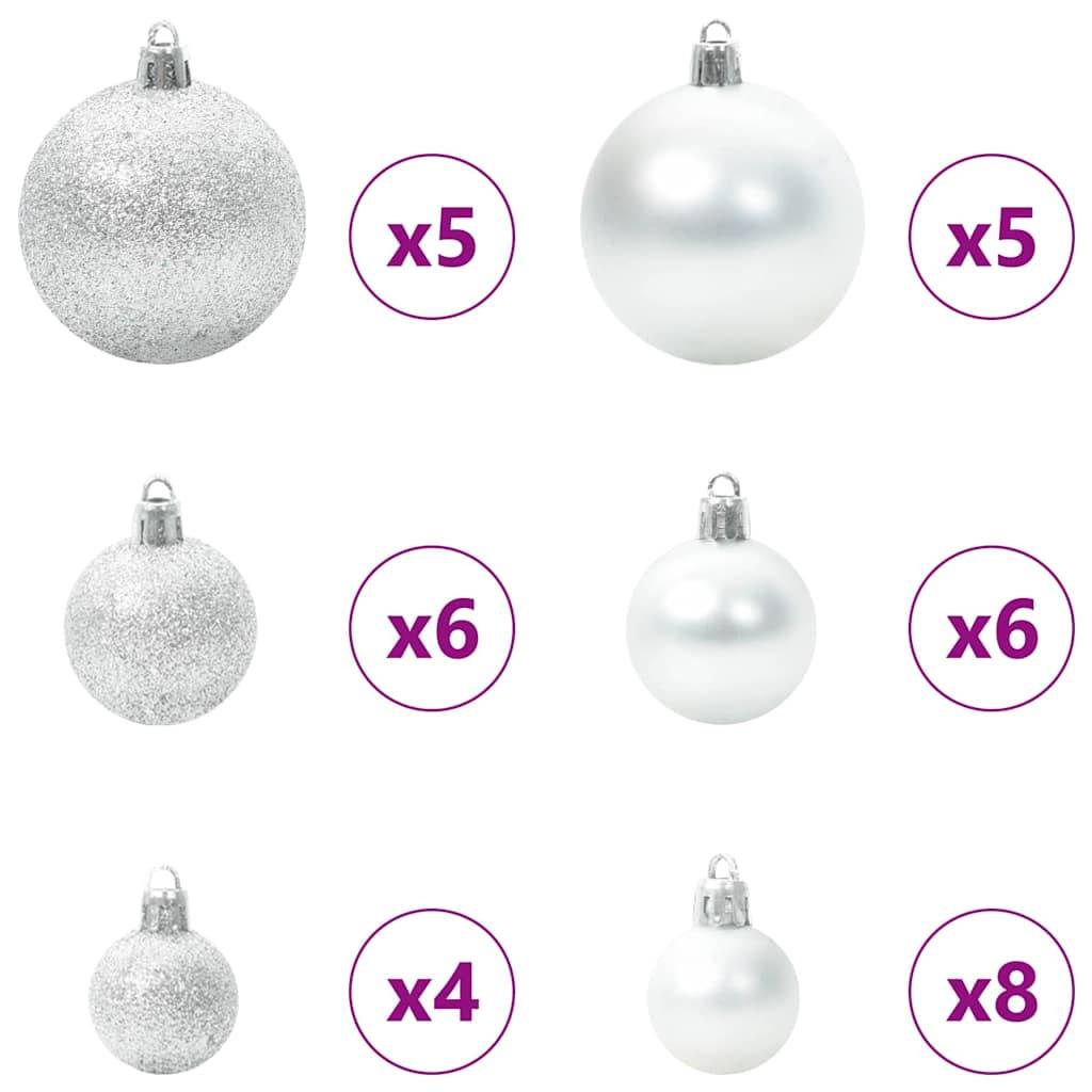 Sapin de Noël | Arbre de Noël artificiel pré-éclairé Vert 150 cm PVC et métal Maison Chic - Image 7