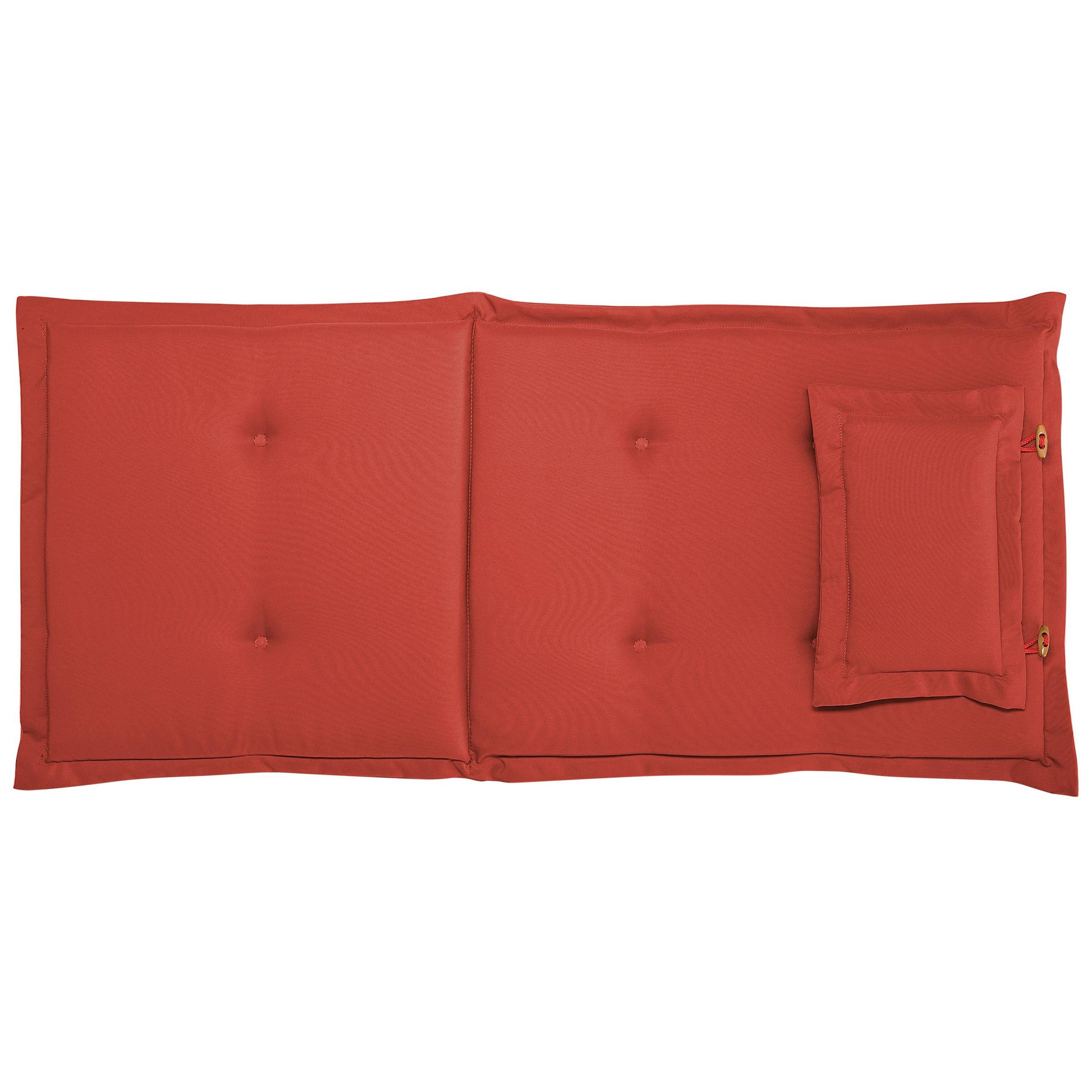 Beliani - Lot de 2 Coussins d'Assise en Tissu Polyester Rouge avec Rembourrage en Mousse pour Chaises de Jardin Modernes Beliani - Imagen 4