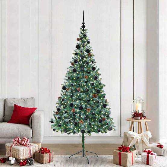 ComfortXL - Sapin de Noël Intérieur/Extérieur 210 cm, Kit Lumineux 300 LED, Boules et Pommes de Pin – ComfortXL Outdoor Living - Image 1