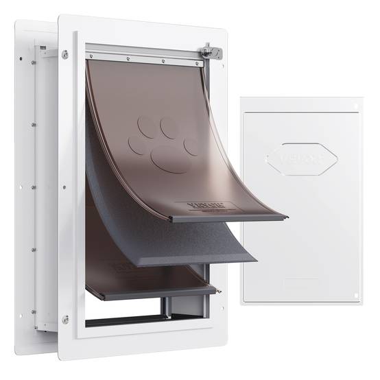 Vevor - VEVOR Chatière murale, cadre métal 236x335 mm, 3 volets, blanc S. - Image 1