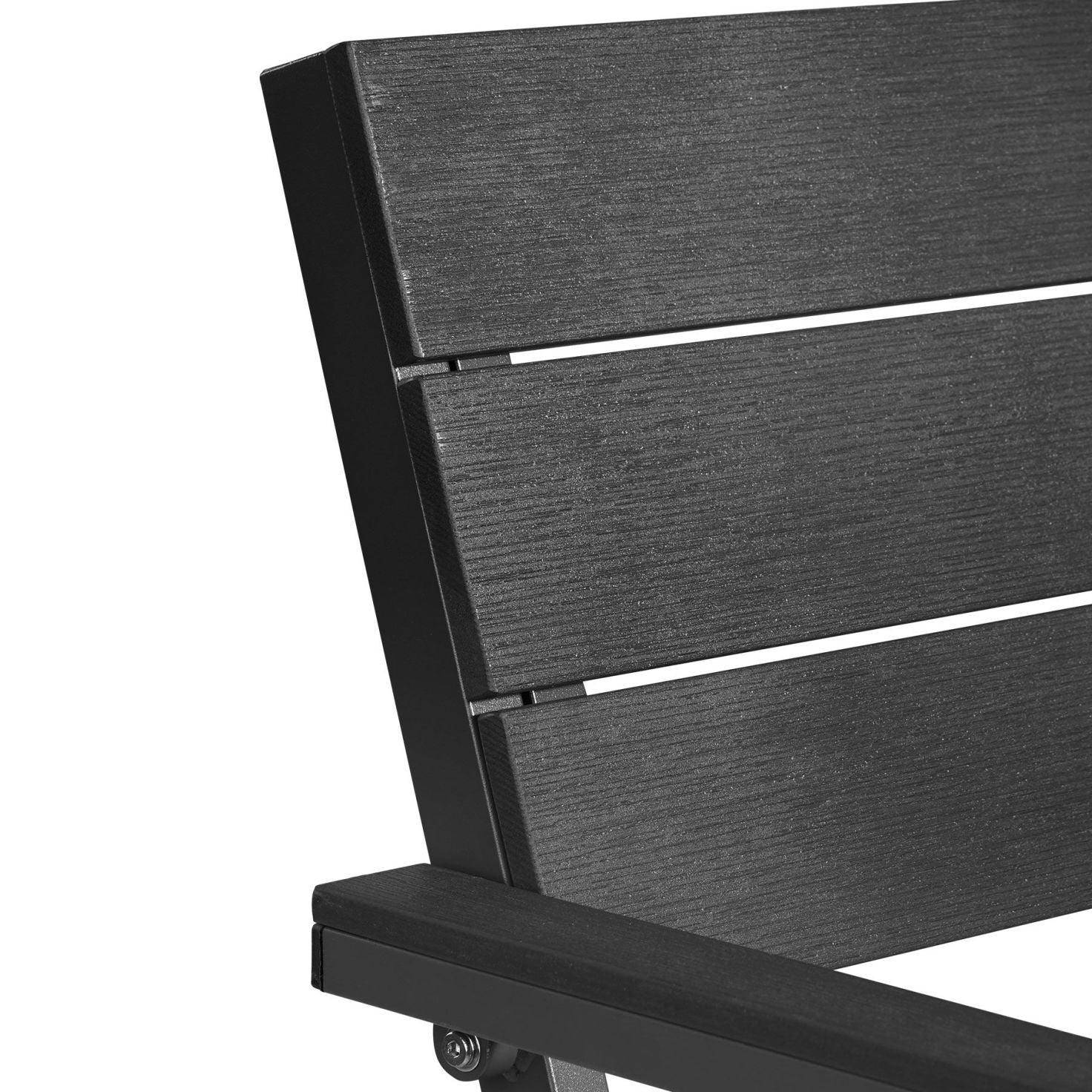 Helloshop26 - Banc de jardin pour 2 personnes utilisation en extérieur aluminium 129 cm gris - Imagen 4