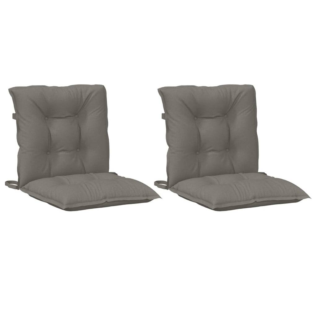 Lot de 2 coussins de chaise à dossier bas polyester gris foncé 100 x 50 x 7 cm - PANGIVO - Image 4