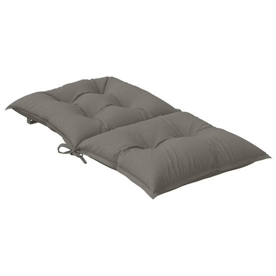 Lot de 2 coussins de chaise à dossier bas polyester gris foncé 100 x 50 x 7 cm - PANGIVO - Image 6
