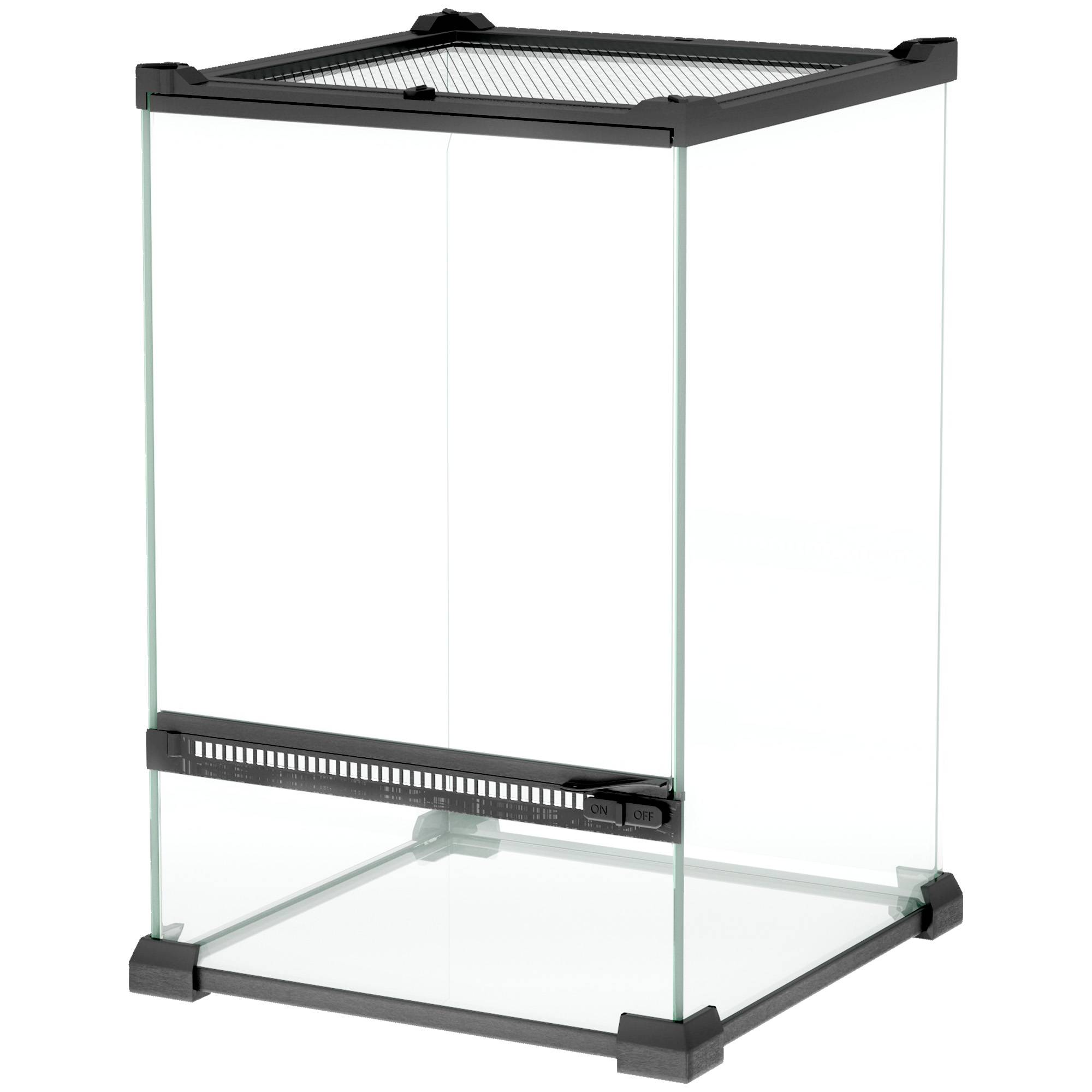 Terrarium en verre noir 20 x 20 x 30 cm - PANGIVO - Image 2
