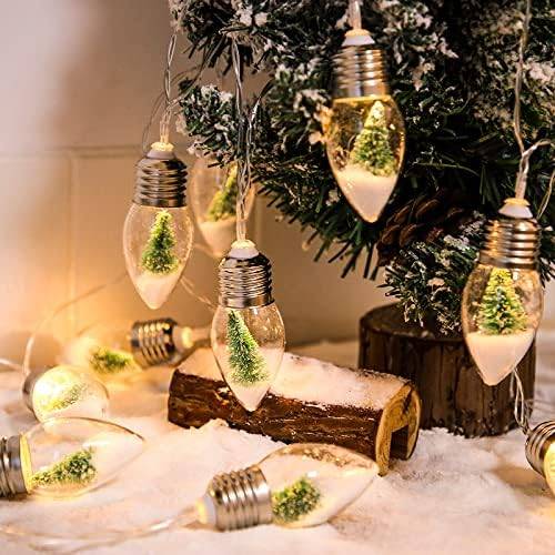 Guirlande Lumineuse,Noel Led Guirlandes Lumineuses,2m 10 LED d'extérieur Boule de Cristal Guirlande Lumineuse de fée Lumières Étanche - Image 1