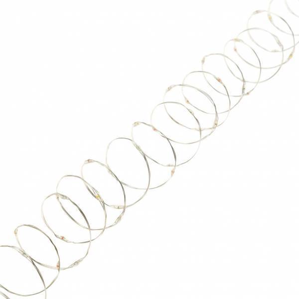 Lotti - Guirlande lumineuse à piles 16m 160 MicroLED blanc froid 8 modes IP44 minuteur mémoire fil métal argenté Lotti - Imagen 6