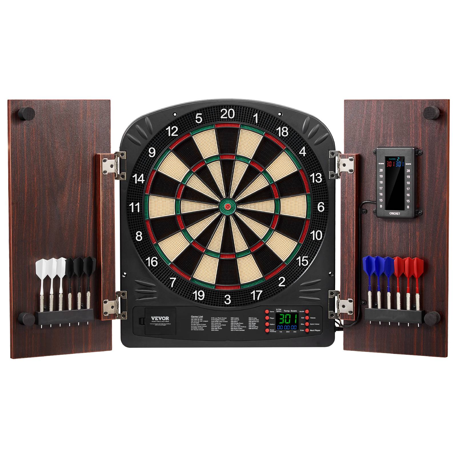 VEVOR Kit cible fléchettes, armoire avec score électrique. Tous accessoires. - Image 1