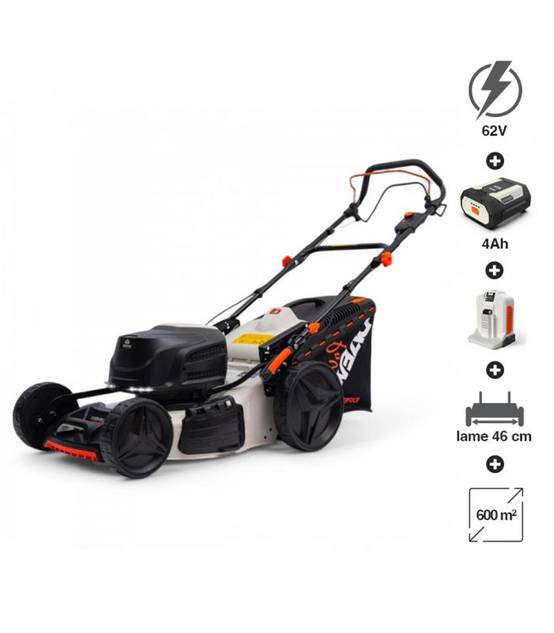 Tondeuse électrique sans fil 62V DAEWOO, lame 46 cm, batterie 4Ah et chargeur - DALLM62-18SP-K1 - Image 1