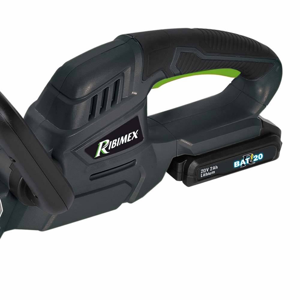 Ribimex - Taille-haies R-BAT20 à batterie, 1 batterie 20v 2amp avec chargeur - Imagen 3