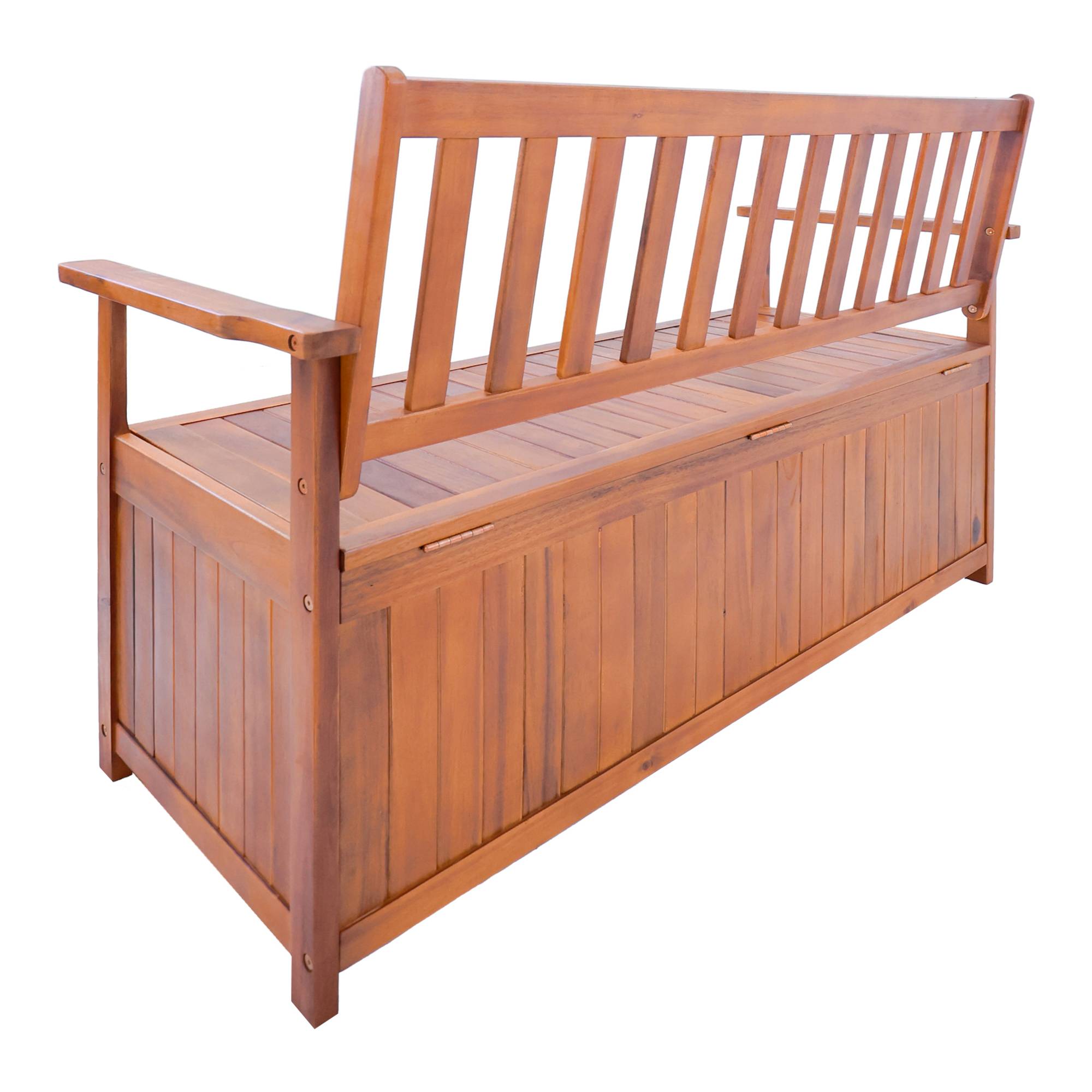 Banc de jardin Avezzano bois d'acacia 130 x 60 x 88 cm naturel [en.casa] - Imagen 6