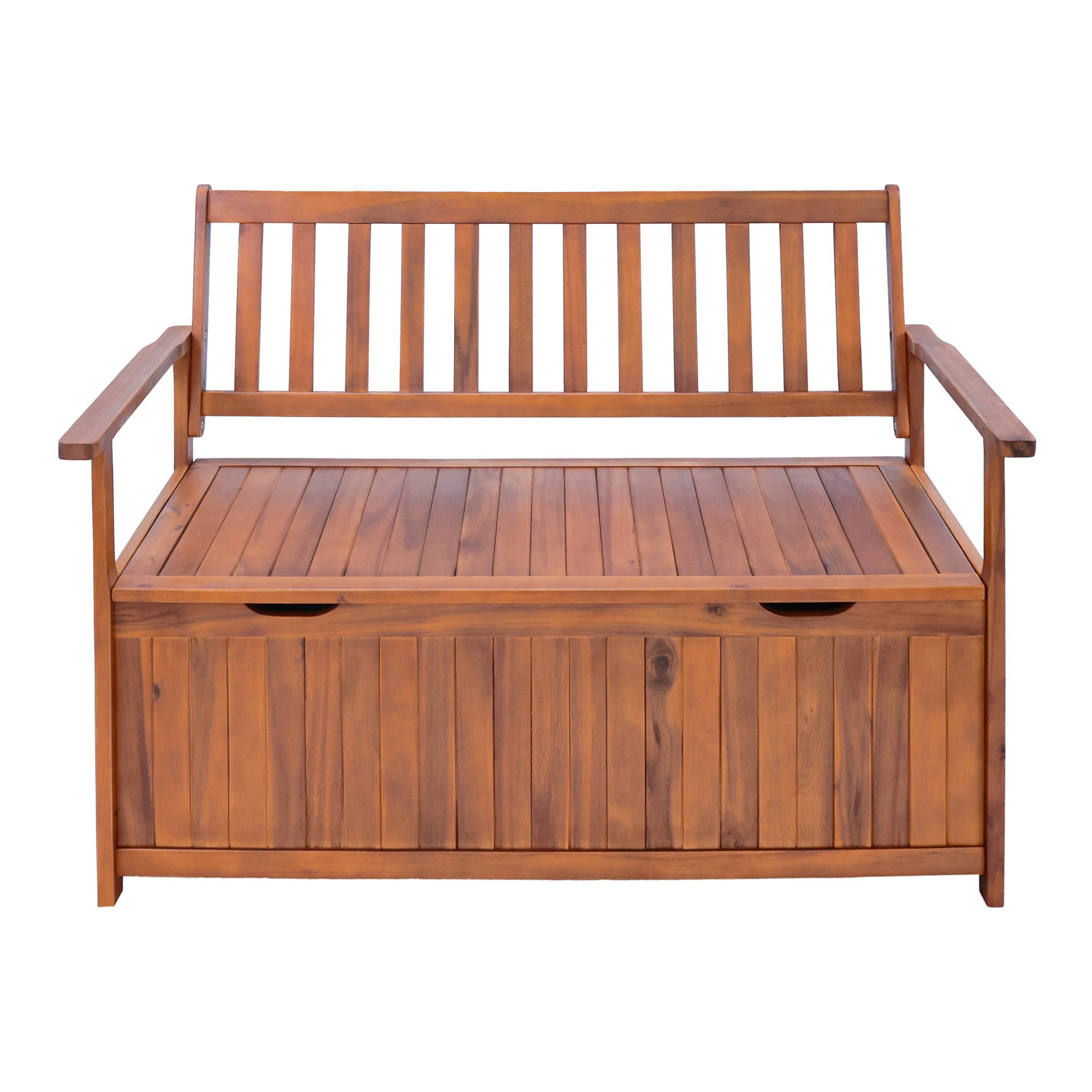 Banc de jardin Avezzano bois d'acacia 130 x 60 x 88 cm naturel [en.casa] - Imagen 5