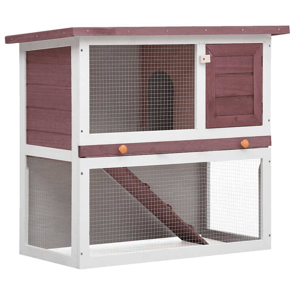 Vidaxl - Clapier d'extérieur 1 porte Marron Bois vidaXL 170832 - Imagen 1