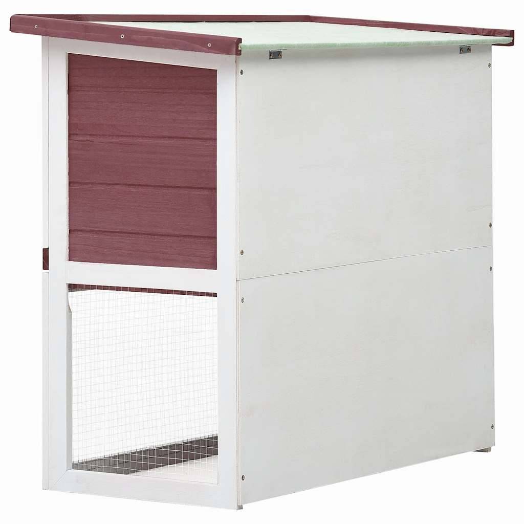 Vidaxl - Clapier d'extérieur 1 porte Marron Bois vidaXL 170832 - Imagen 4