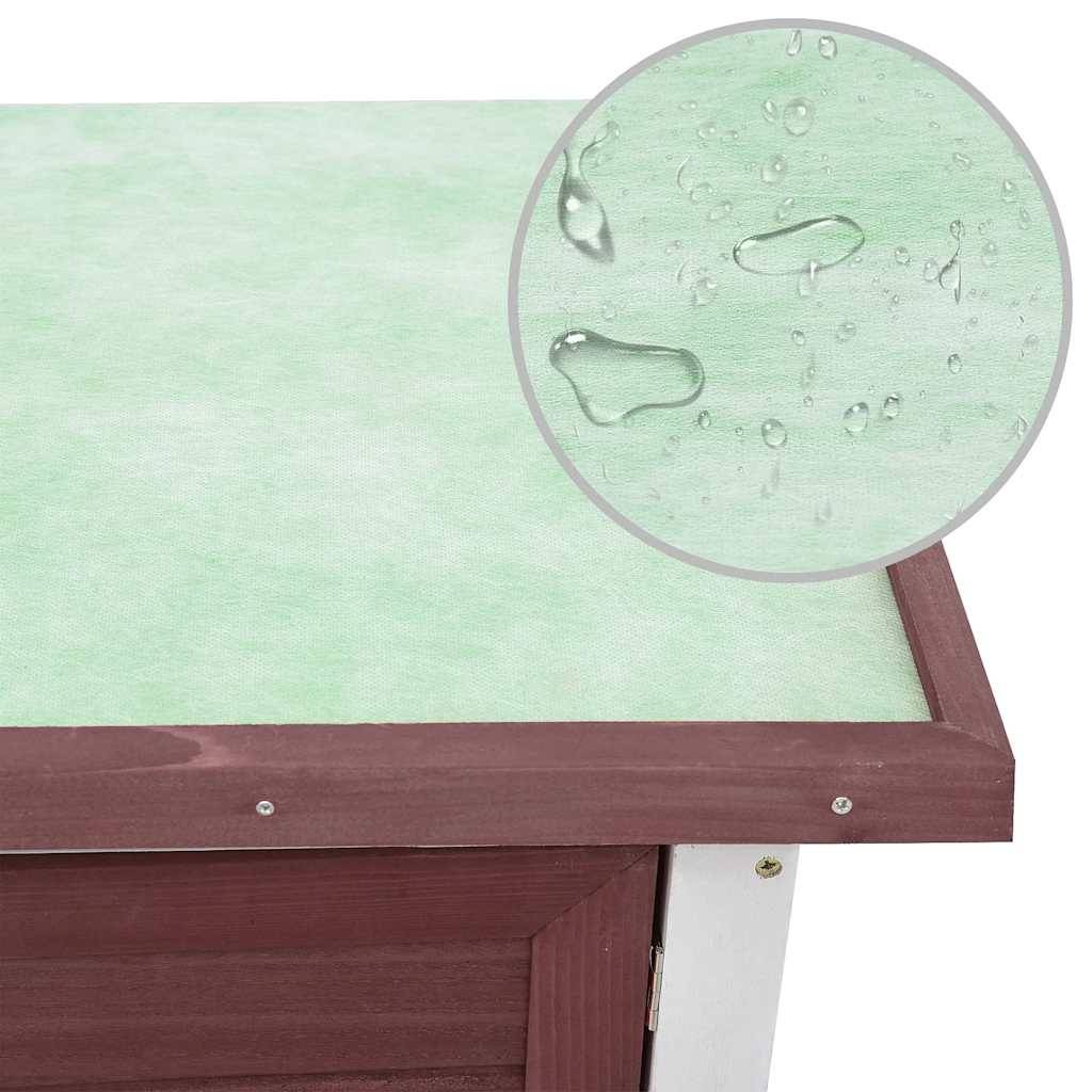 Vidaxl - Clapier d'extérieur 1 porte Marron Bois vidaXL 170832 - Imagen 3