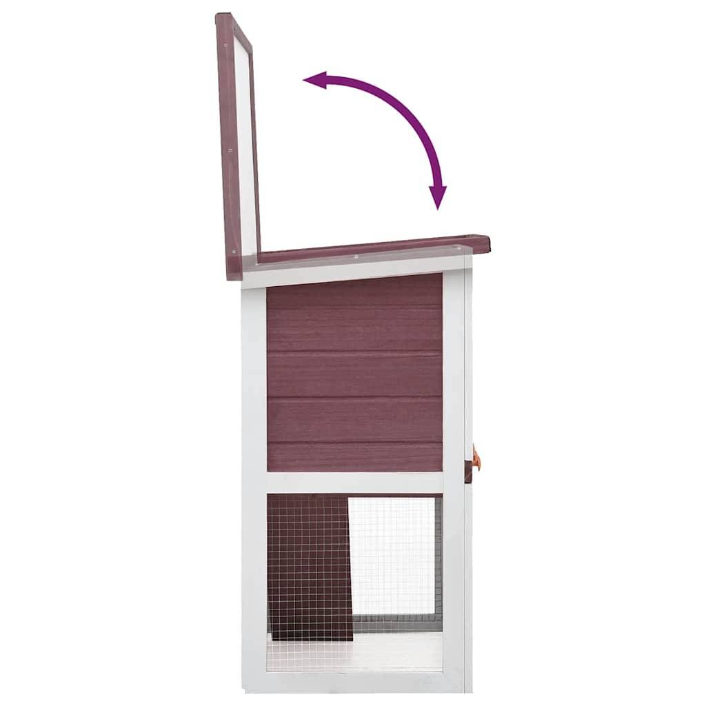 Vidaxl - Clapier d'extérieur 1 porte Marron Bois vidaXL 170832 - Imagen 6