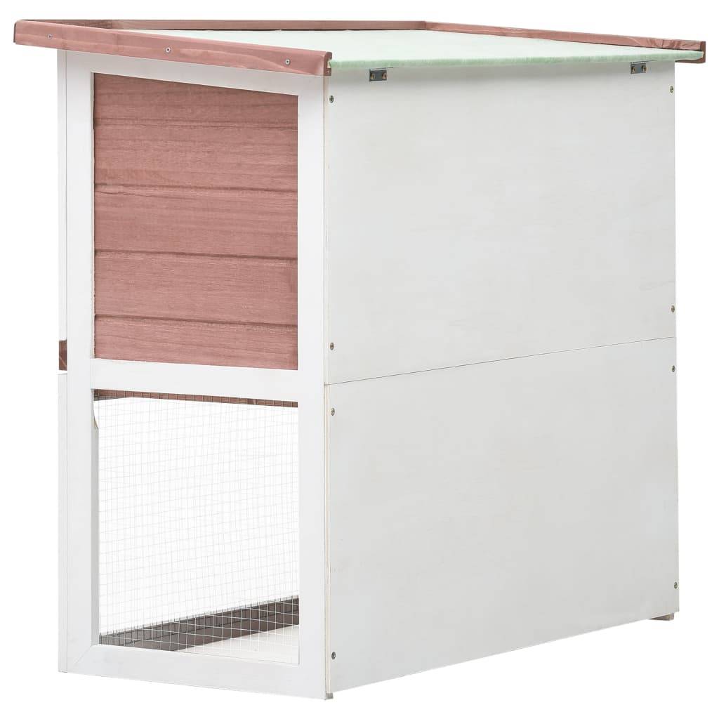 Vidaxl - Clapier d'extérieur 1 porte Marron Bois vidaXL 170832 - Imagen 5