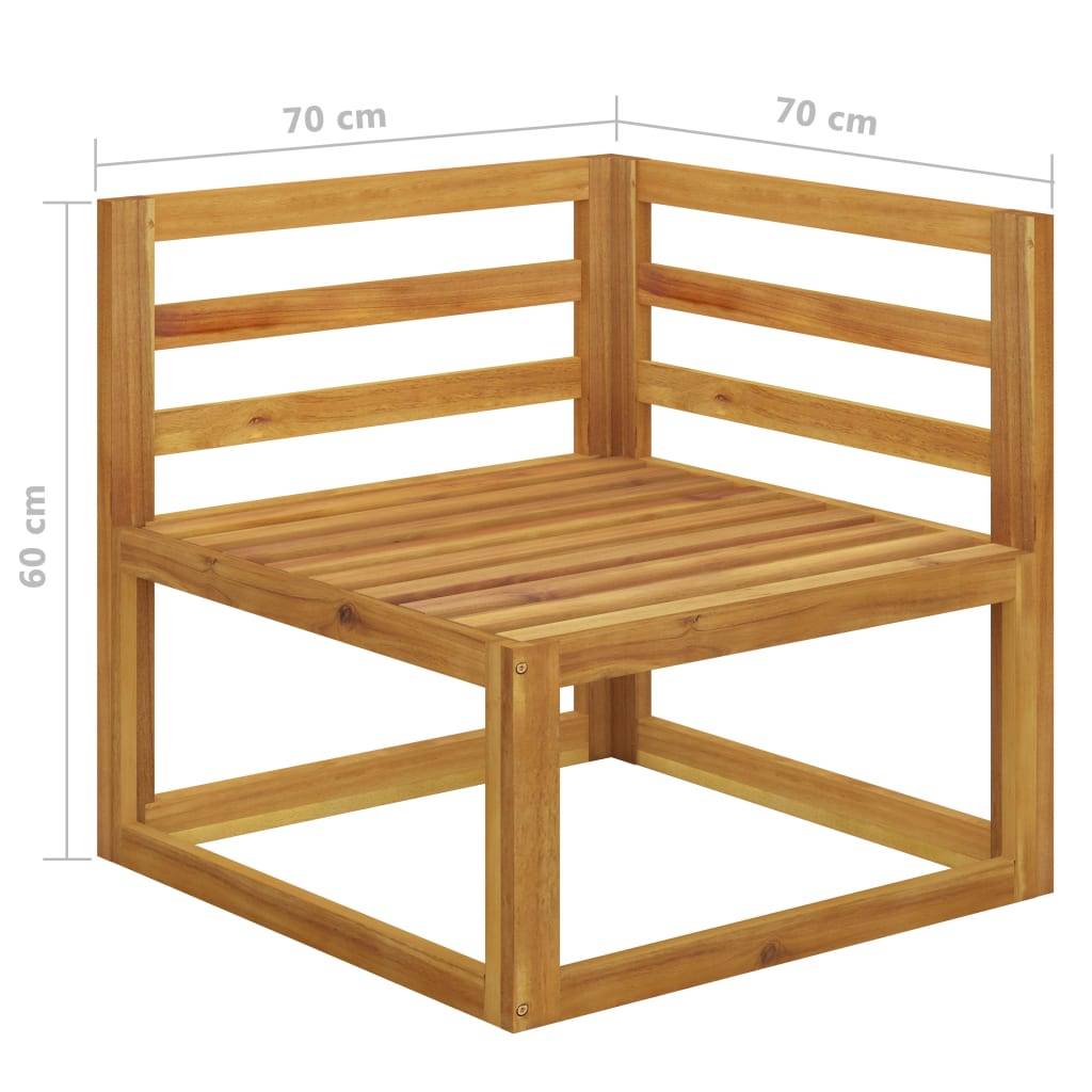 Helloshop26 - Banc de jardin 70 x 70 x 60 cm meuble de patio d'extérieur terrasse à 2 places avec coussins blanc crème - Imagen 6