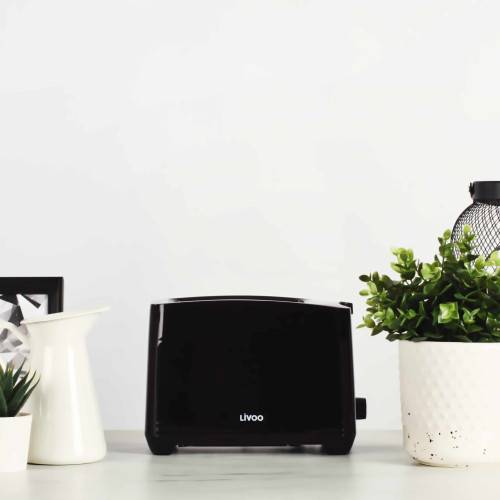 Livoo - Grille-pain 2 fentes noir 750W - Imagen 1