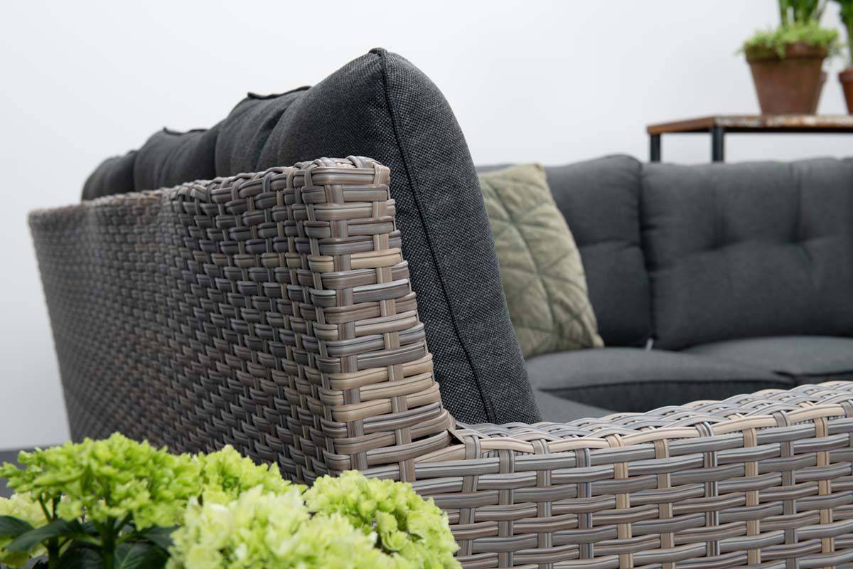 Garden Impressions - Mobilier L/D Seagull 5 pcs G  saule ancien en L/reflex noir - Garden Impressions - Imagen 6