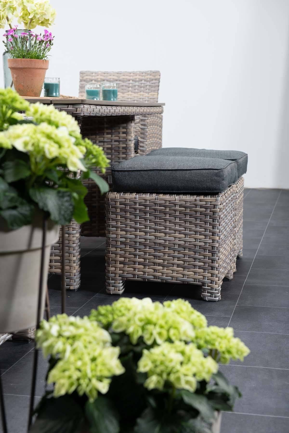 Garden Impressions - Mobilier L/D Seagull 5 pcs G saule ancien en L/reflex noir - Garden Impressions - Imagen 8