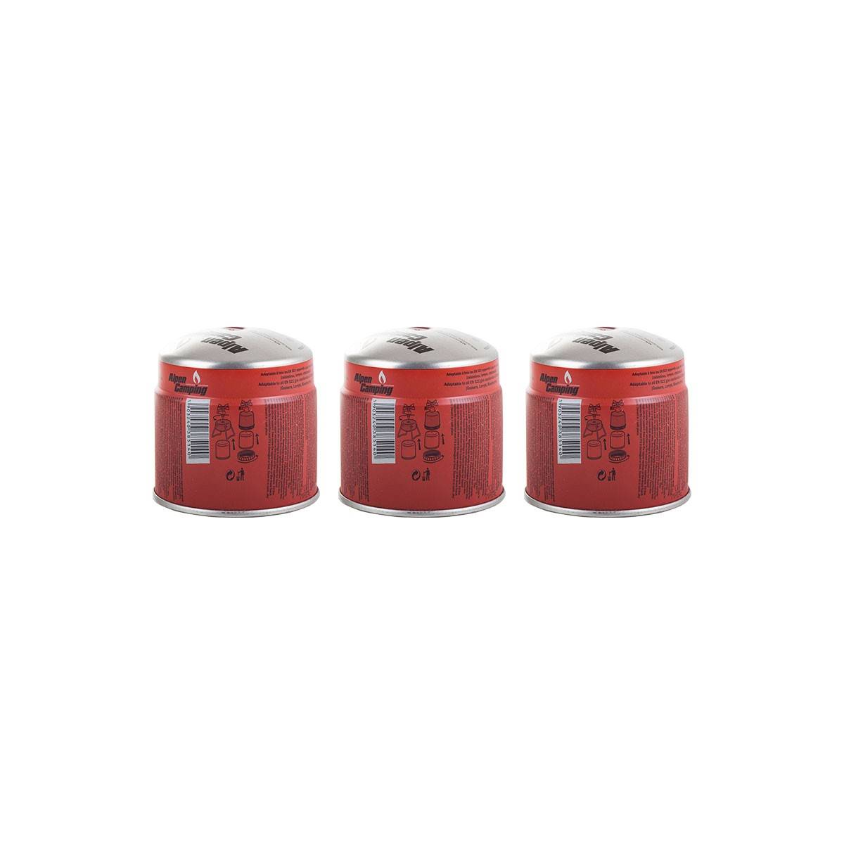 Pack de 3 Cartouches de gaz 190g Perçable Butane Propane Avec Sécurité stop-gaz ALPENTECH - Image 1